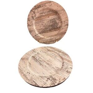 American Atelier Jay Import Birch Wood Finish Set/4 Chager Plate A Set Of 4